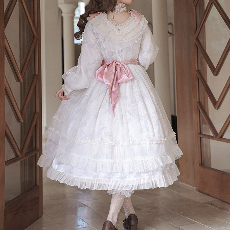 Lace Flower Bow Dress SE23140