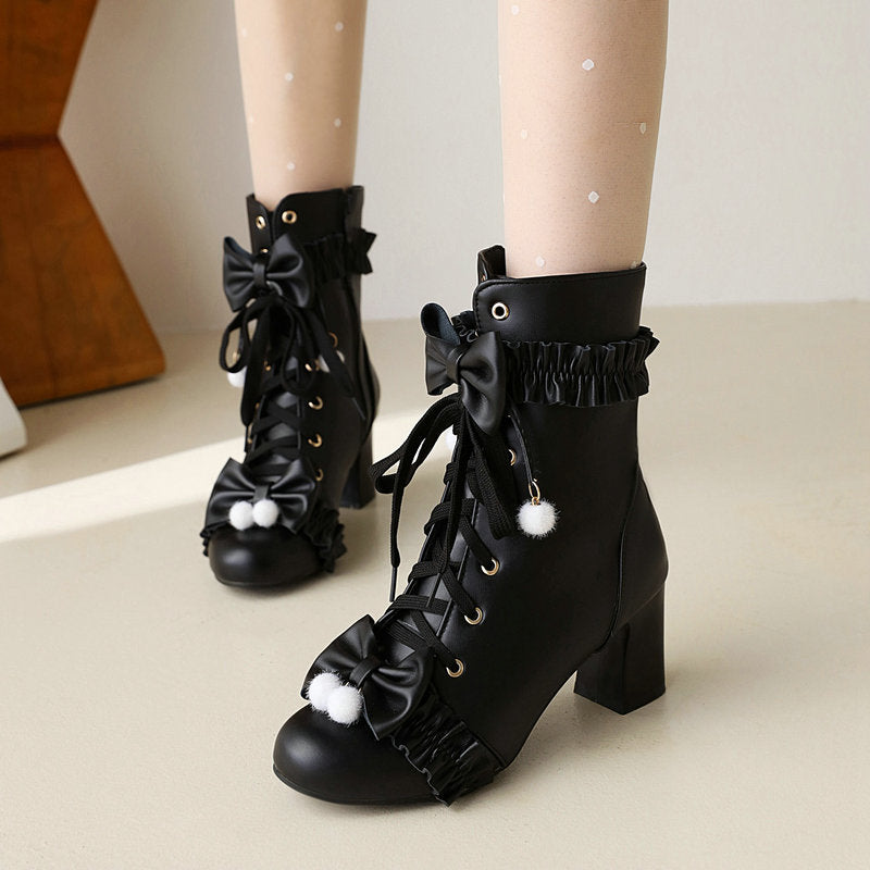 Bow Heel Boots SE23036