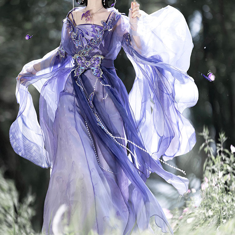 Purple Butterfly Hanfu Dress SE23231 Purple Butterfly Hanfu Dress SE23231
