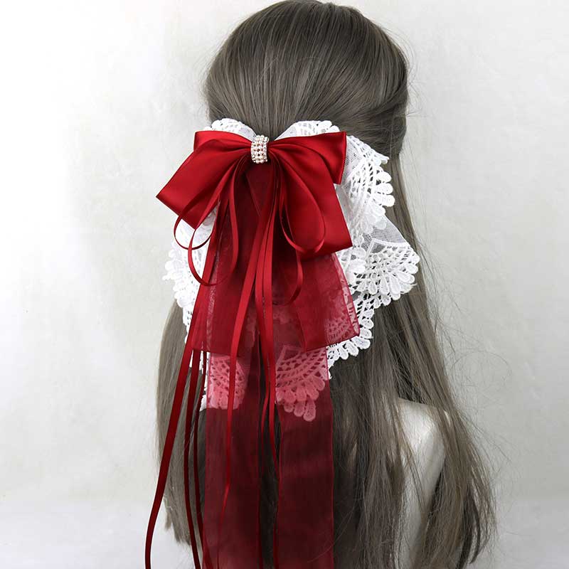 Lace Flower Bow Hair Pin SE23051