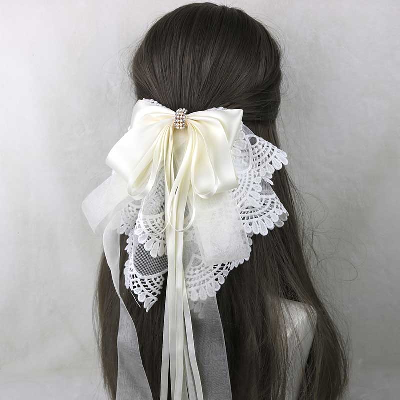 Lace Flower Bow Hair Pin SE23051