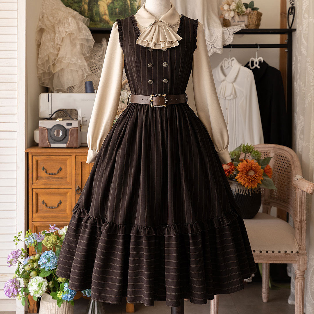 Elegant Dress With Bow Blouse SE23230