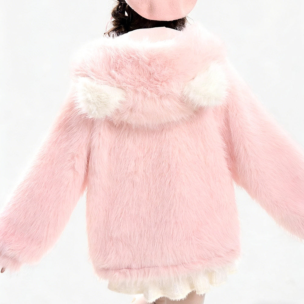 Cute Cat Plush Coat SE23817