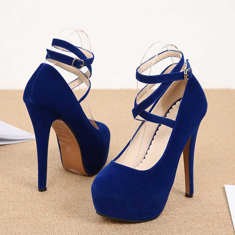 Fashion Cross Strap Heels Shoes SE23039