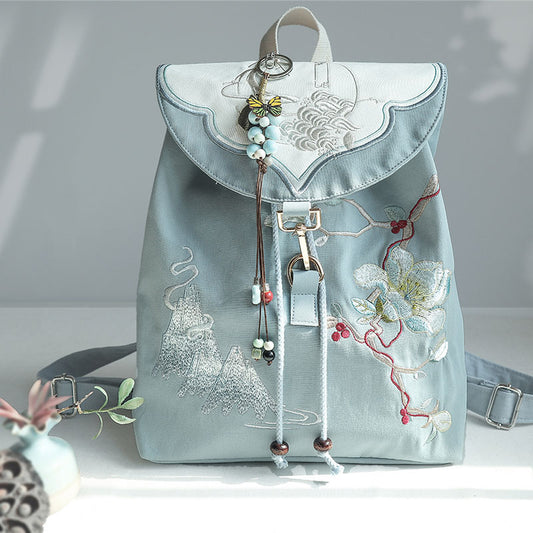 Floral Embroidered Backpack SE23115