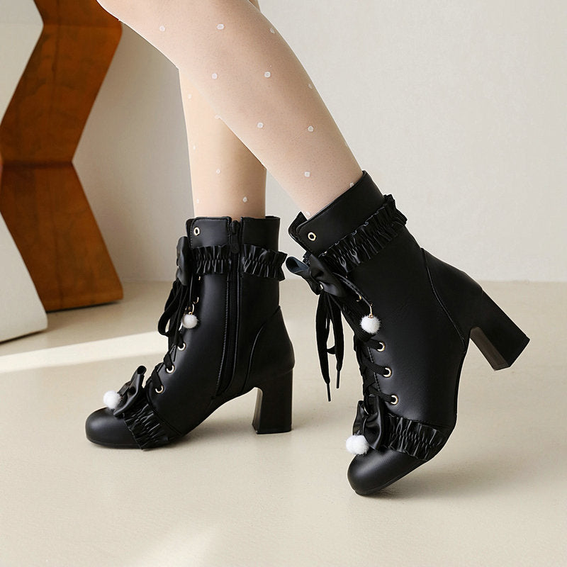 Bow Heel Boots SE23036