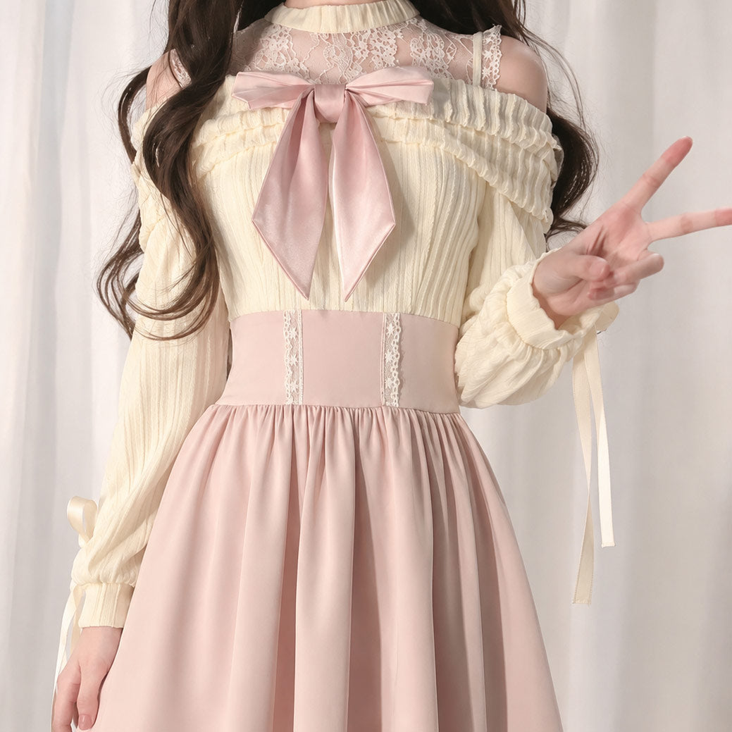 Pink Bow Lace Princess Dress SE23969