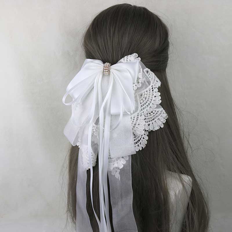 Lace Flower Bow Hair Pin SE23051