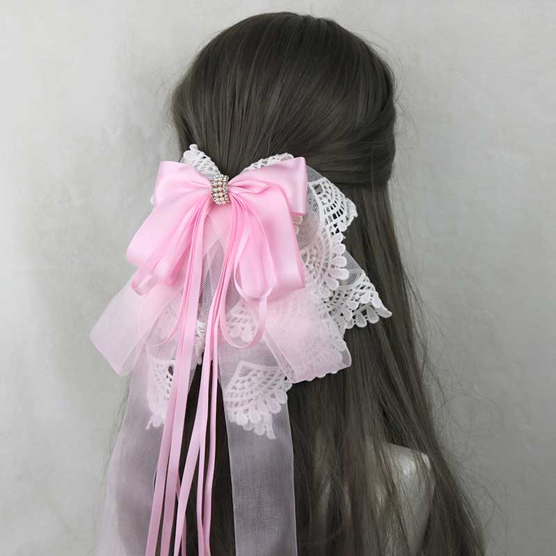 Lace Flower Bow Hair Pin SE23051