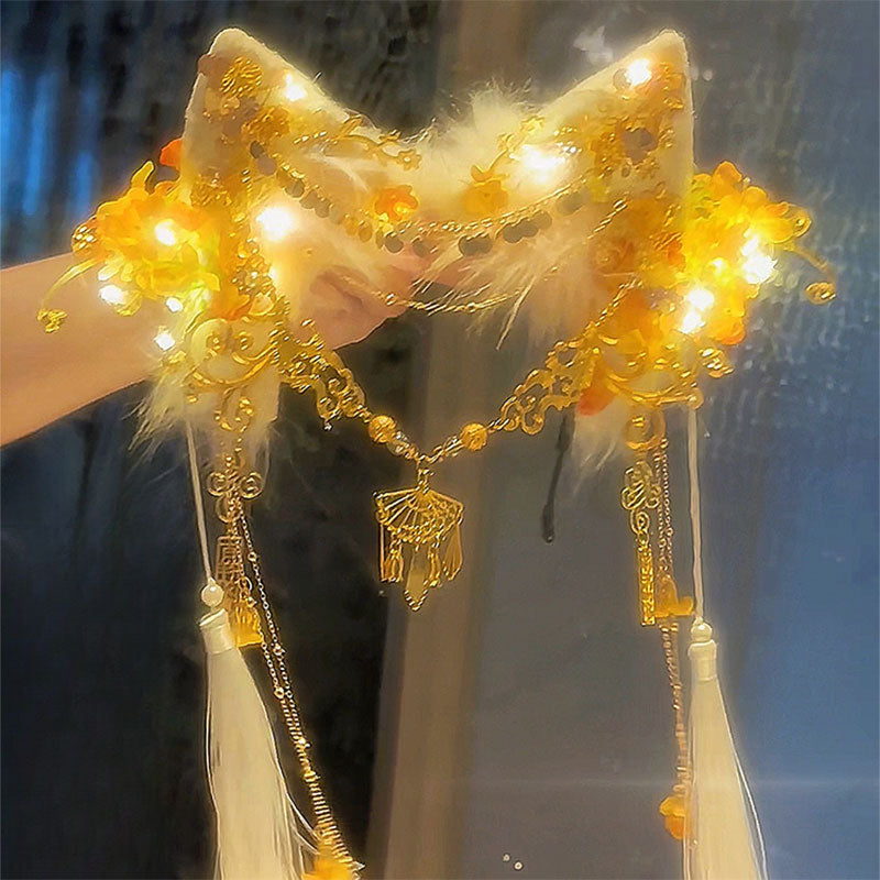 Tassel Flower Cat Ear Hair Accessory SE23331