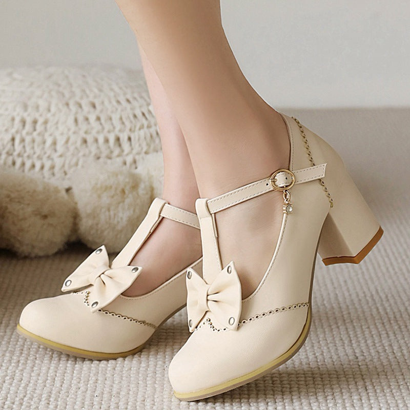 Sweet Lolita Bow Heels SE23027