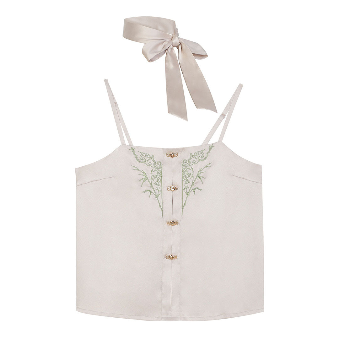 Bamboo Leaf Flower Hanfu Dress Set SE22689