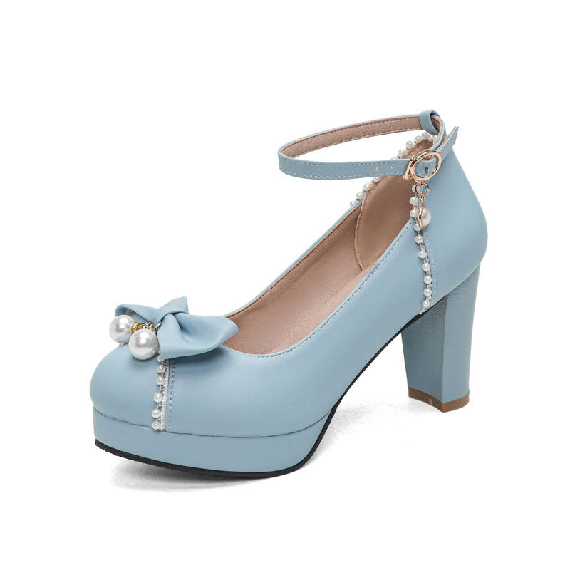 Beaded Heels With Bows SE23400