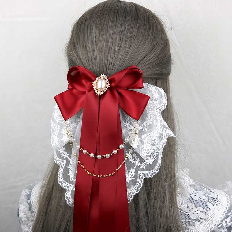 Beaded Lace Flower Hair Accessory SE23054