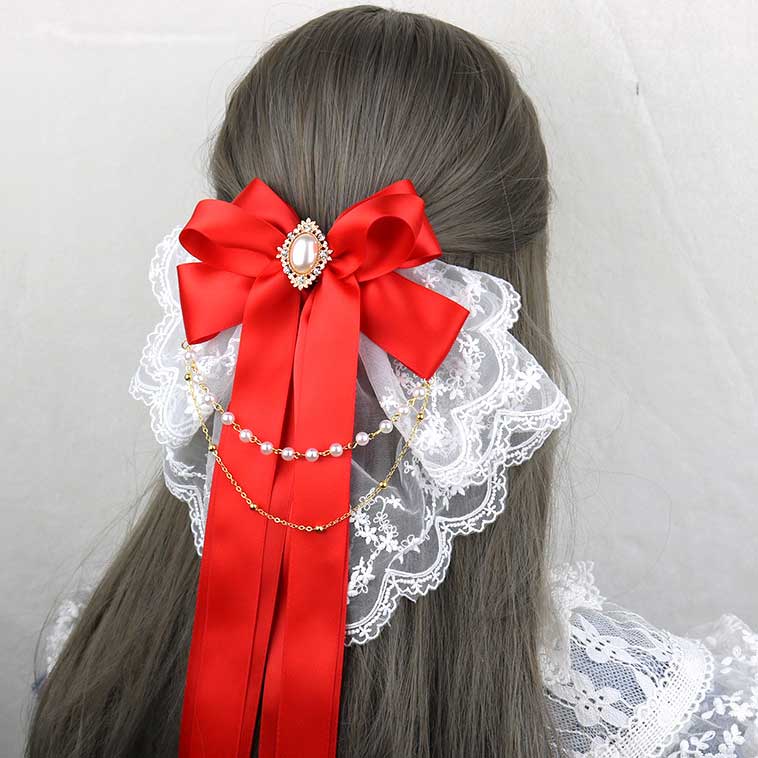 Beaded Lace Flower Hair Accessory SE23054