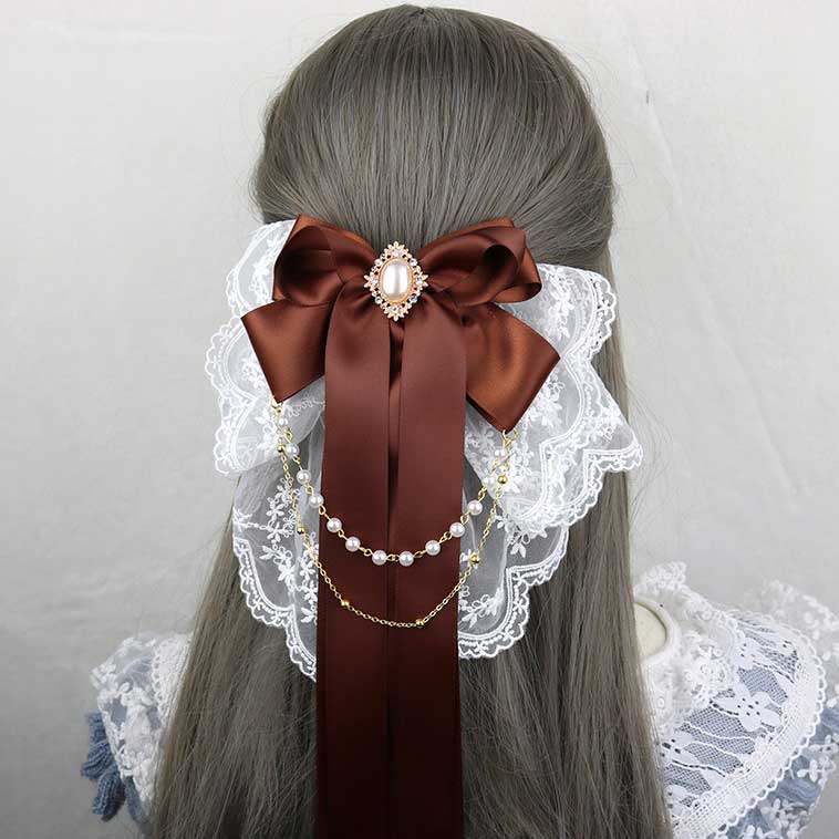 Beaded Lace Flower Hair Accessory SE23054