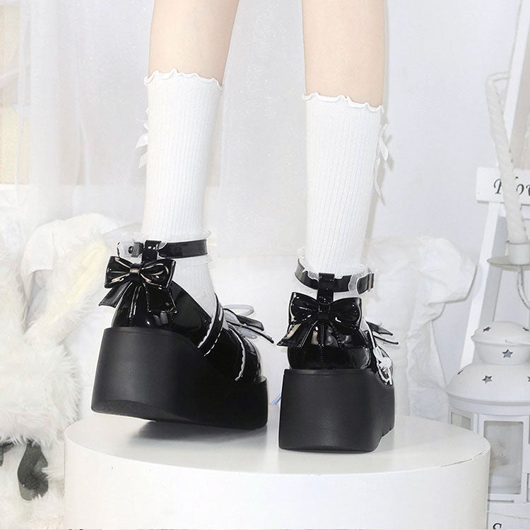 Bear Bow Platform Shoes SE22697