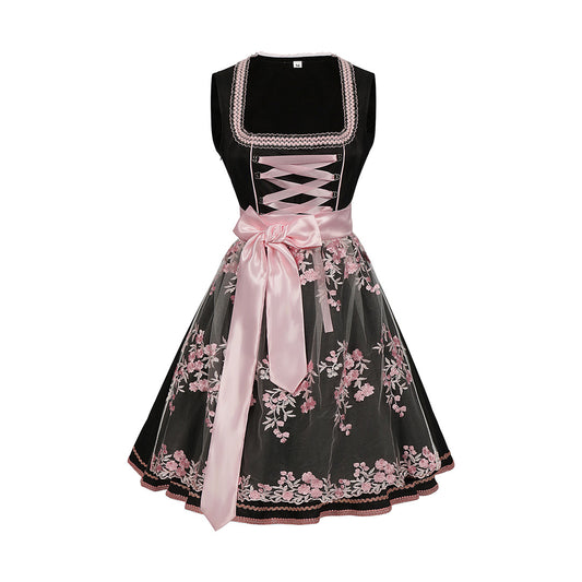 Black Dress with Lace Flowers SE23278