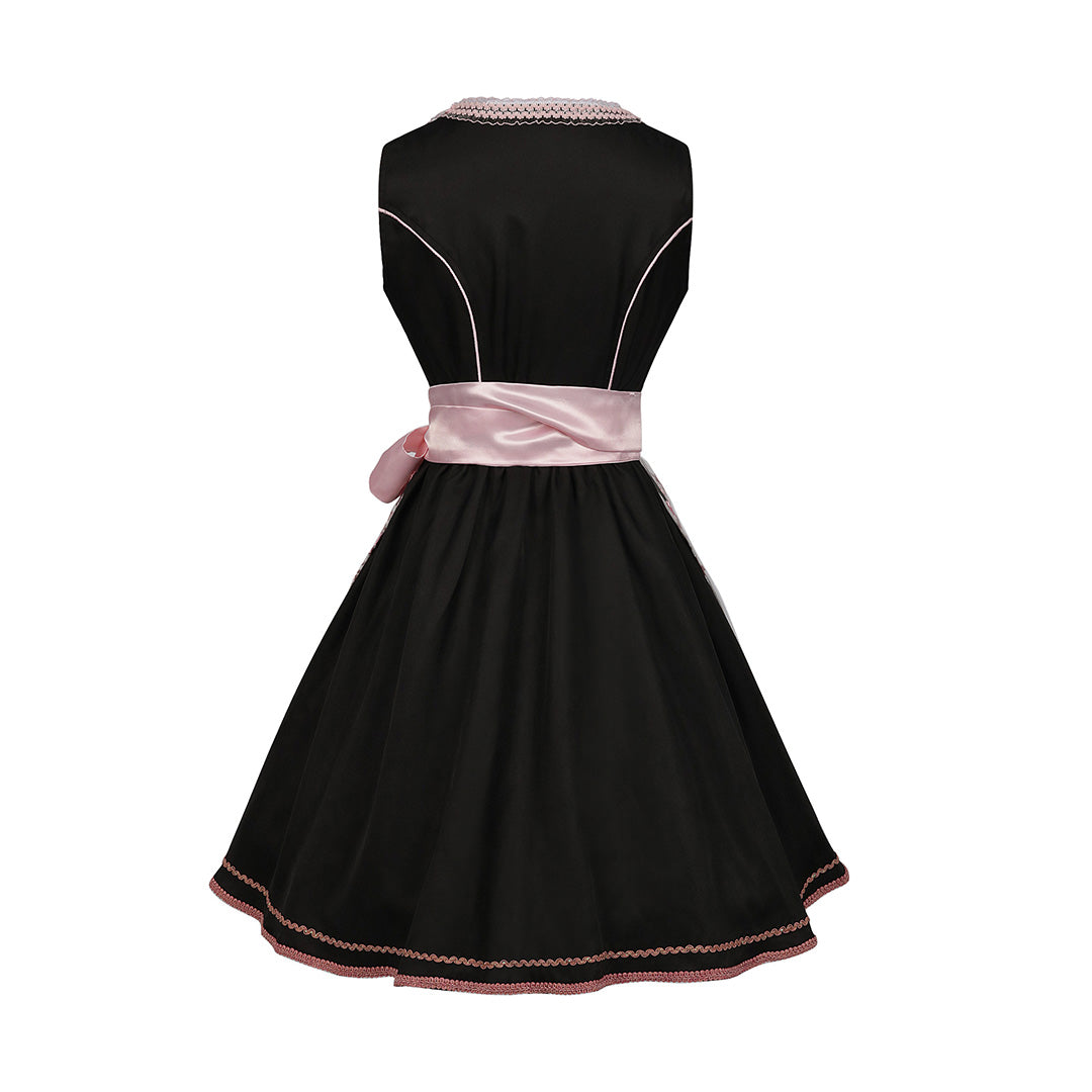 Black Dress with Lace Flowers SE23278
