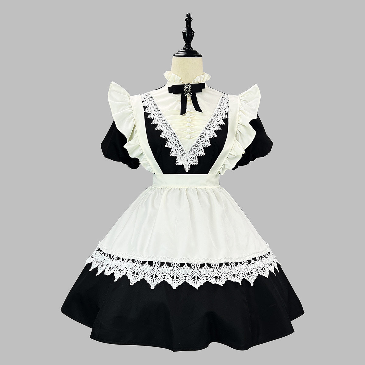 Black Lace Maid Dress SE23751