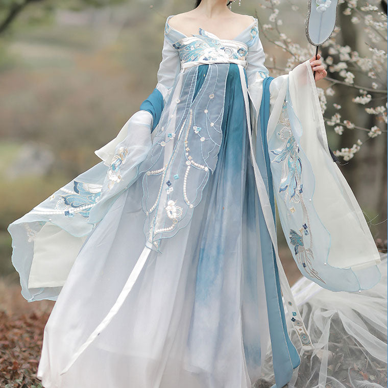 Blue Flower Hanfu Dress SE22699