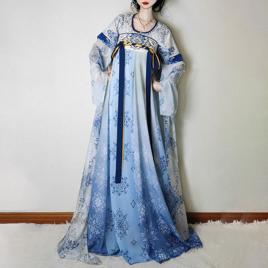 Blue Flower Hanfu Dress Set SE23529