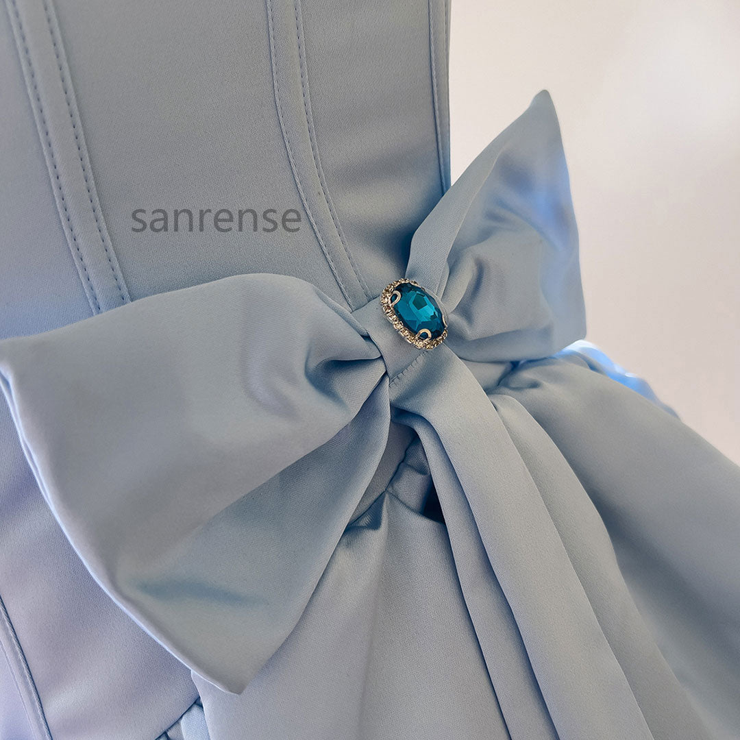 Bow Blue Dress for Party SE23312