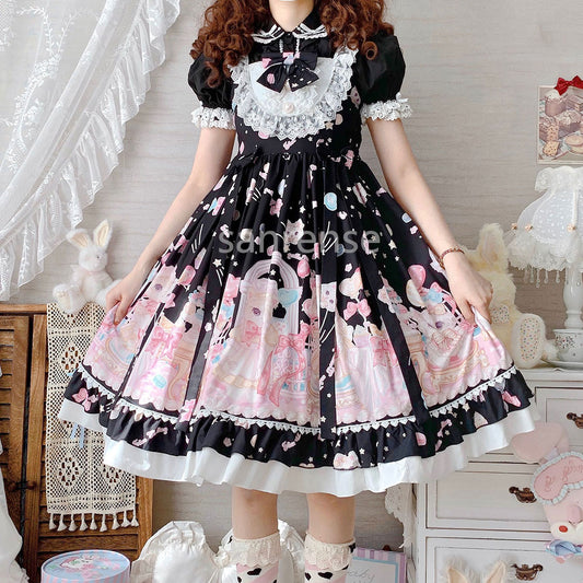 Bow Candy Cat Slip Dress SE23300