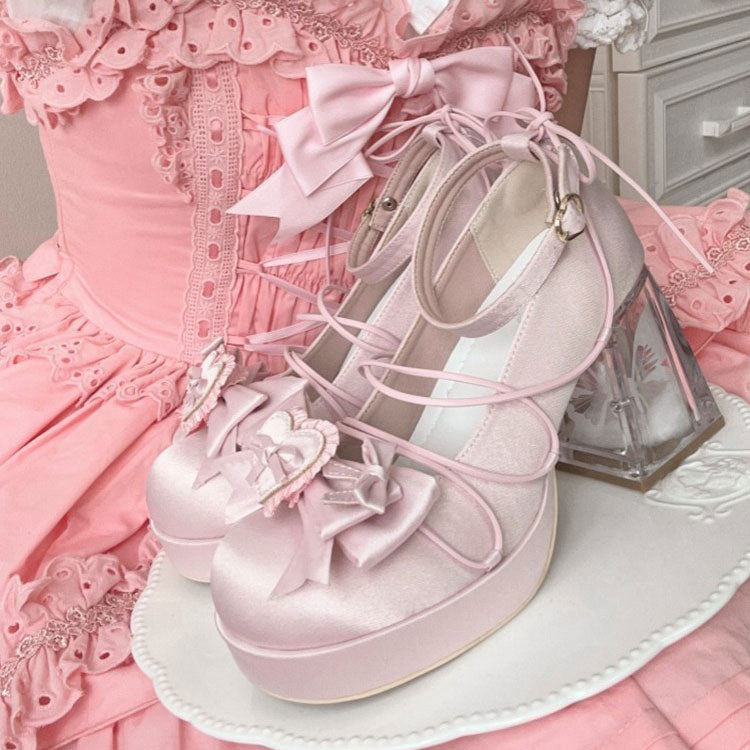 Bow Elegant Heels Shoes SE23204