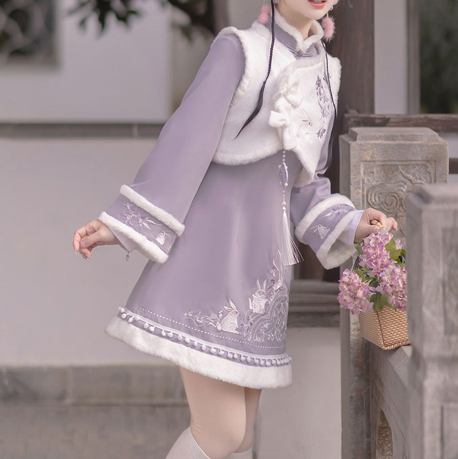 Bow Flower Bunny Dress Set SE22742