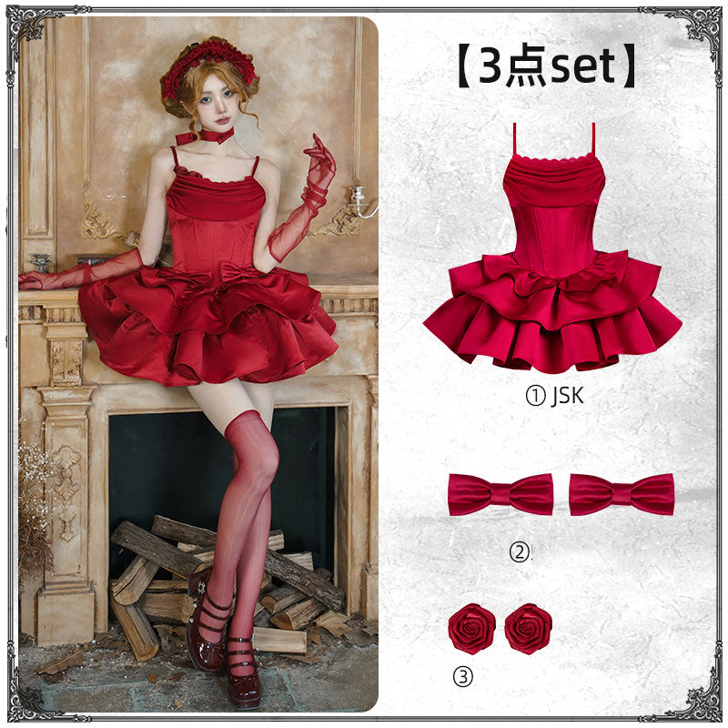 Bow Flower Sling Dress SE23451