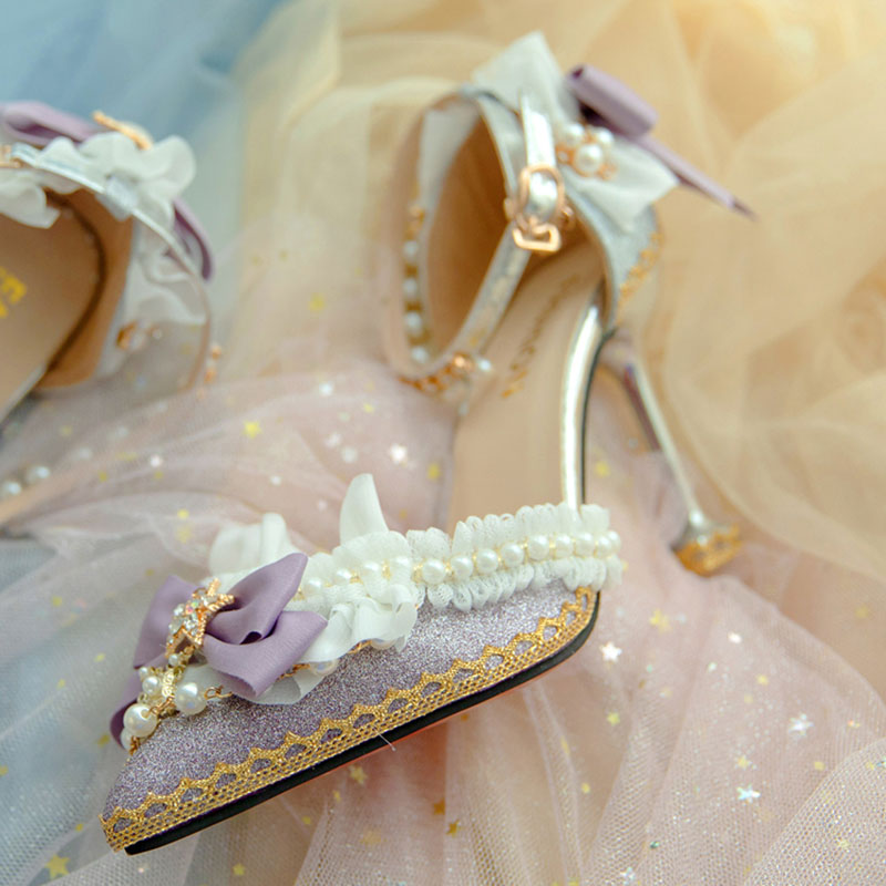 Bow Flower Star Heels Shoes SE23340