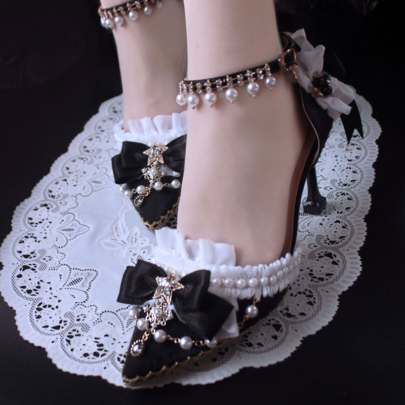 Bow Flower Star Heels Shoes SE23340