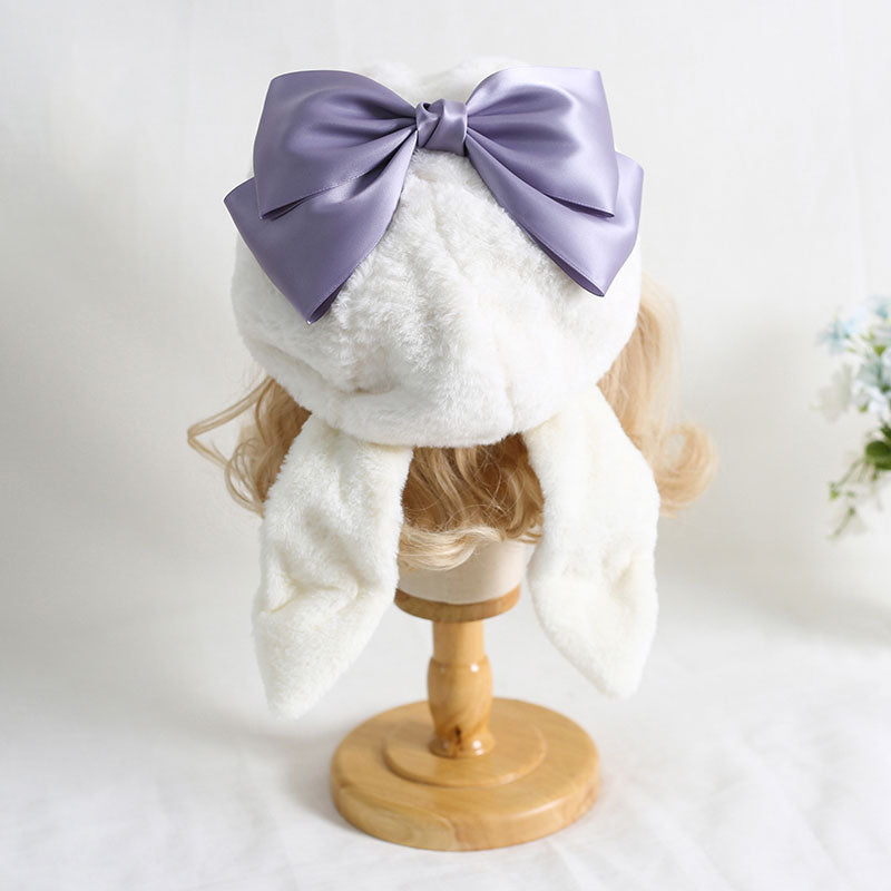 Bow Rabbit Ear Warm Hat SE23011