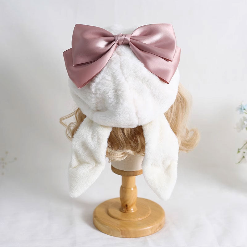 Bow Rabbit Ear Warm Hat SE23011