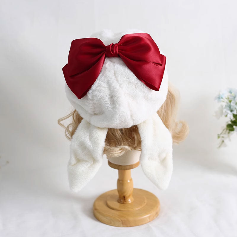 Bow Rabbit Ear Warm Hat SE23011