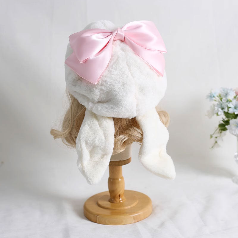 Bow Rabbit Ear Warm Hat SE23011