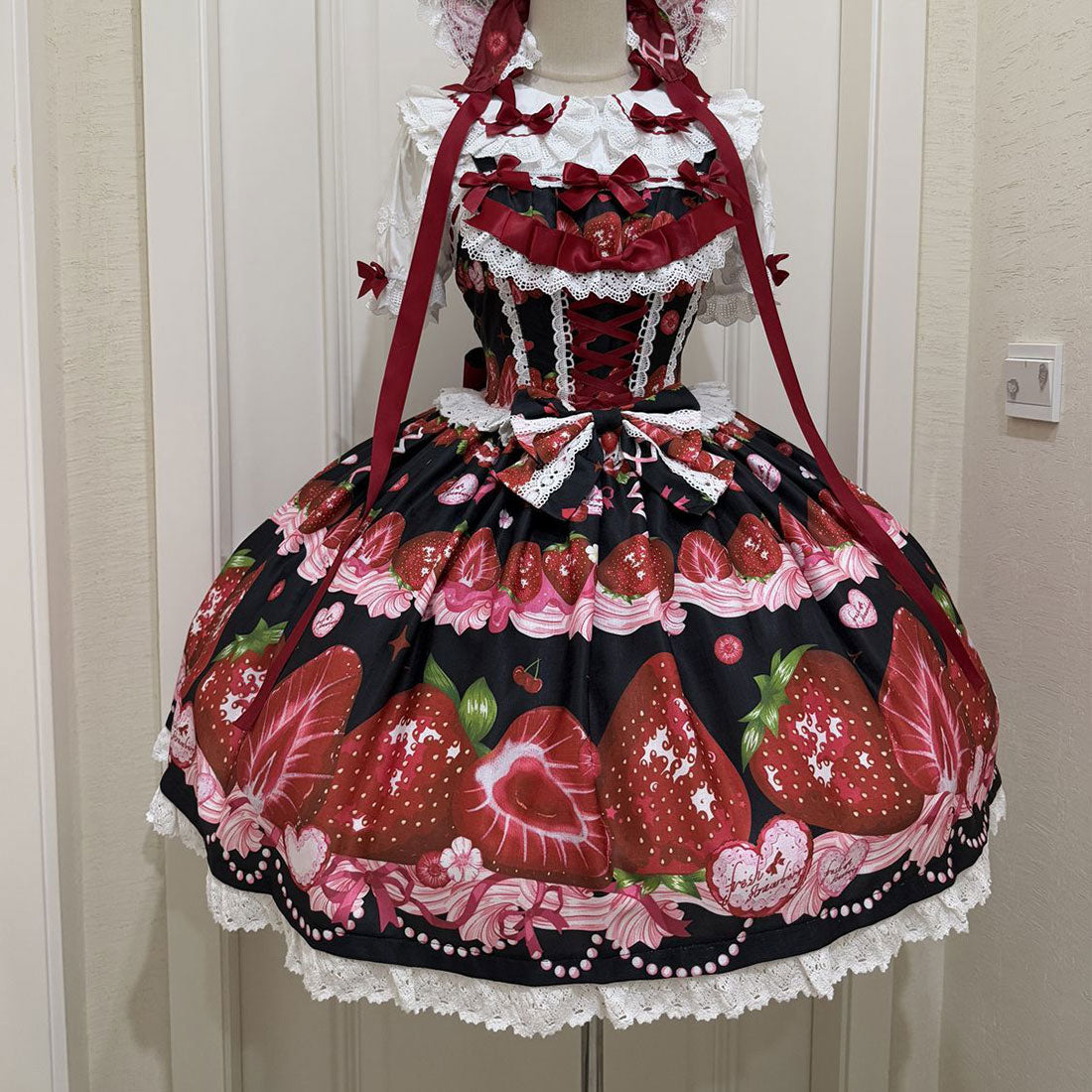 Bow Strawberry Dress SE23436