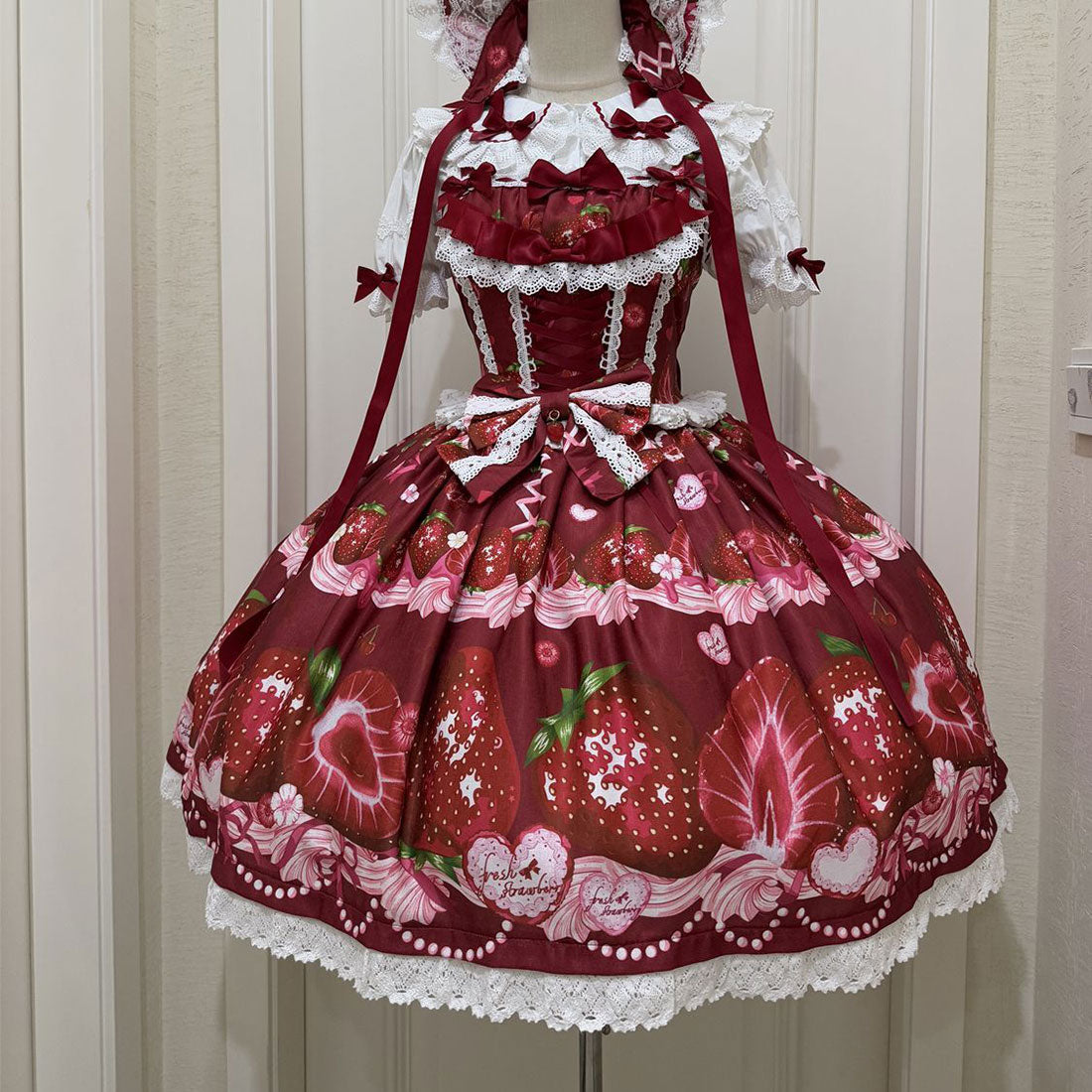 Bow Strawberry Dress SE23436
