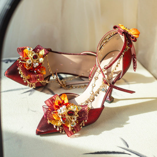 Bow Wedding Heels Shoes SE23552