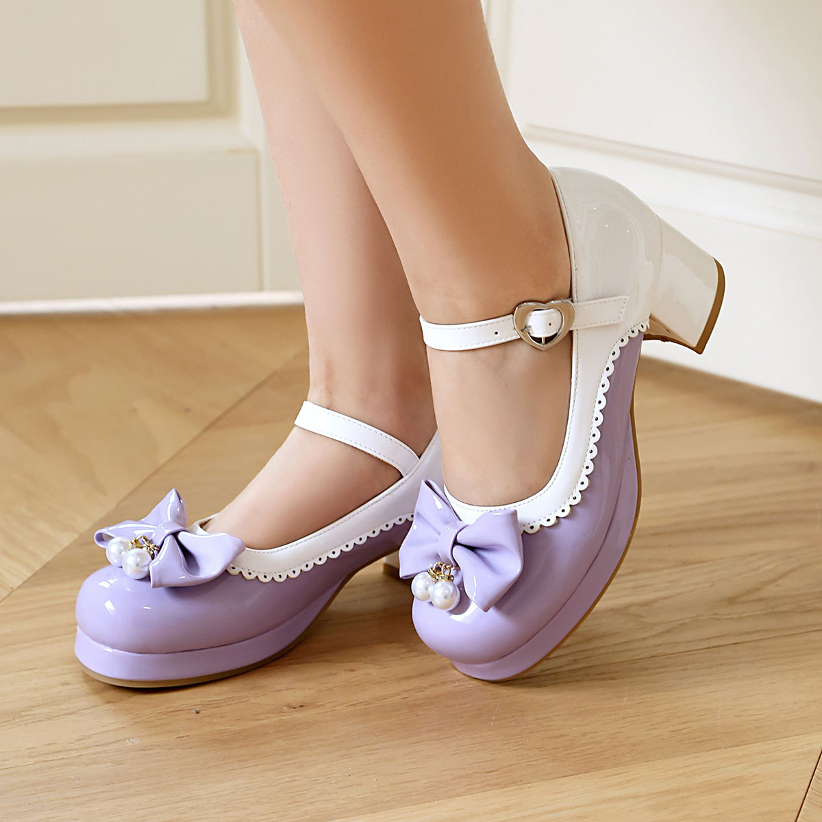 Bowknot Chunky Shoes SE23456