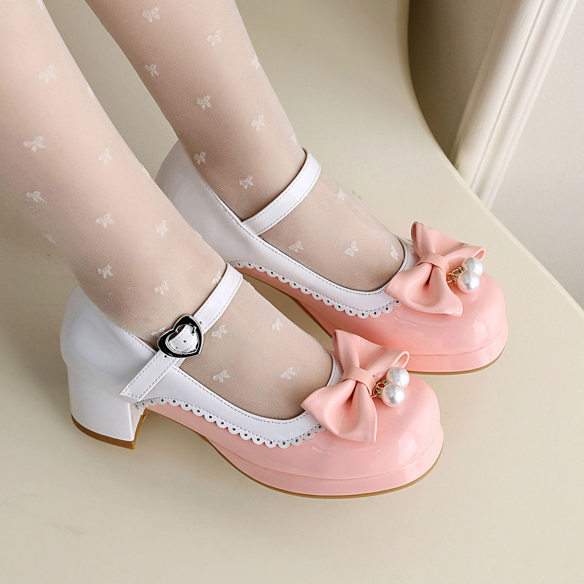 Bowknot Chunky Shoes SE23456
