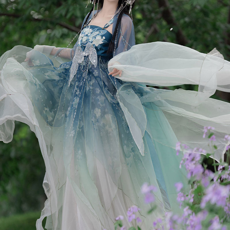 Butterfly Embroidered Flower Dress SE23515