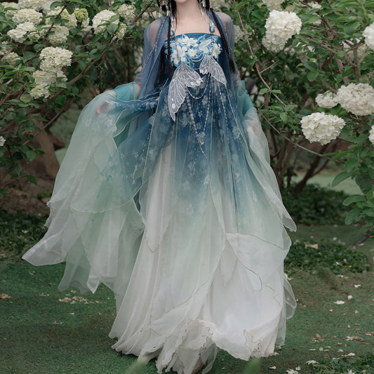 Butterfly Embroidered Flower Dress SE23515