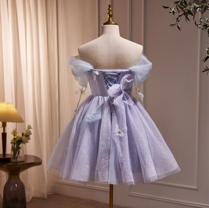 Butterfly Mesh Purple Dress SE22884