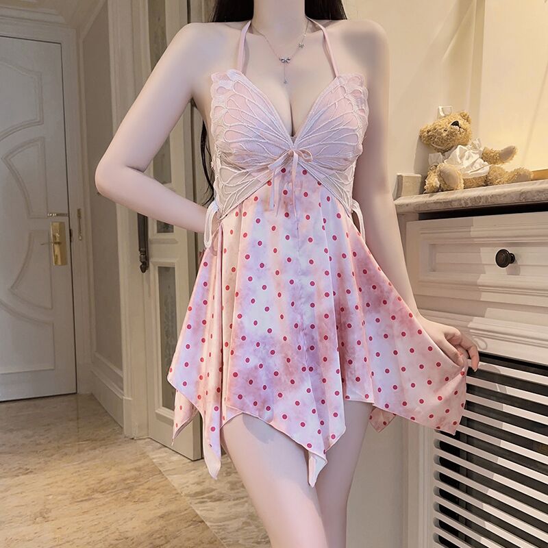 Butterfly Polka Dot Slip Dress Set SE23633