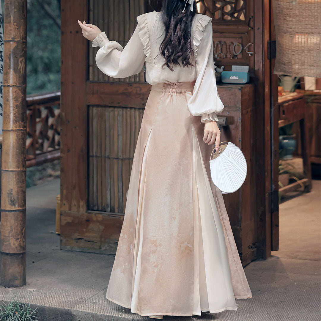 Butterfly Tassel Floral Skirt Shirt Set SE22955