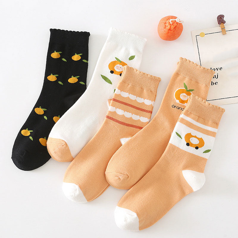 Cartoon Flower Fruit Socks SE22848