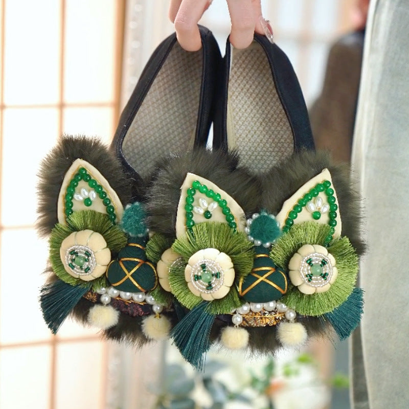 Cartoon Embroidered Tiger-head Shoes SE23586