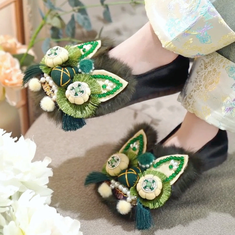 Cartoon Embroidered Tiger-head Shoes SE23586